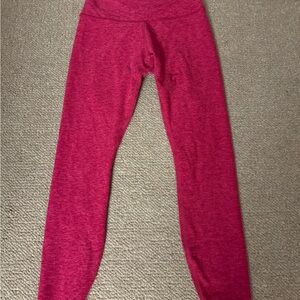 Alo High Waisted Yoga Legging, 3/4 Length, Hot Pink, Small